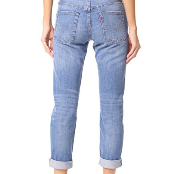 Levi's 501 Tapered Style Blue Denim Jeans - Picture 4 of 9